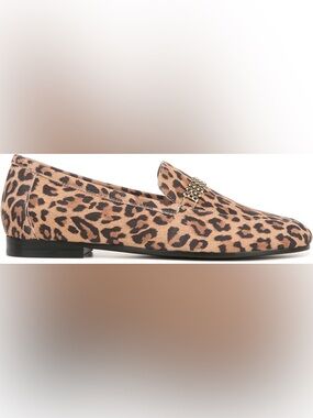 NEW VIONIC CHARLOTTE CHAIN SUEDE LEOPARD LOAFERS 7.5